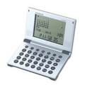 Folding Calculator with World Time/Calendar/Alarm Clock & Data Bank